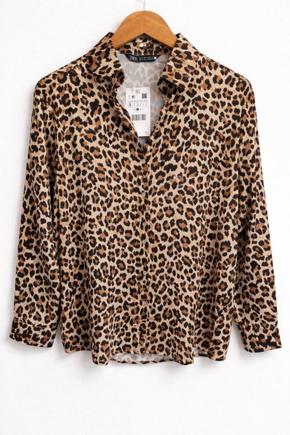 Chemise Femme Imprimé Léopard – Coupe Fluide Chic & Intemporelle
